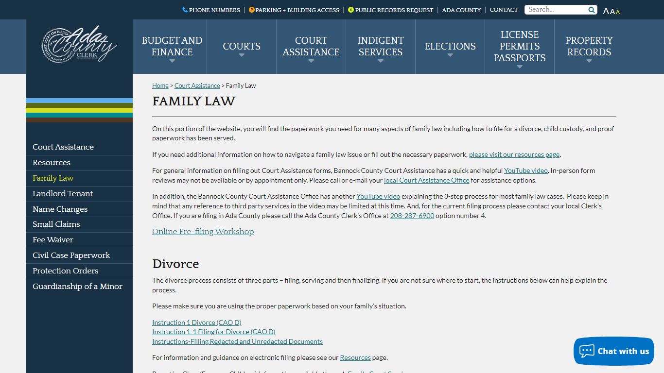 Family Law - Ada County Clerk Ada County Clerk Family Law